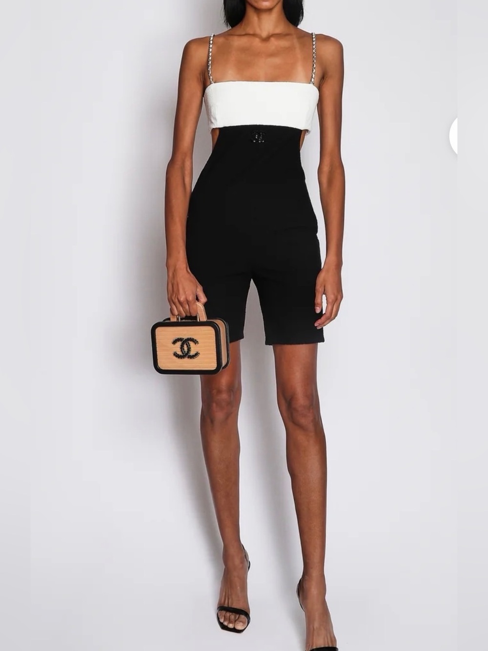 CHANEL Black and White Romper from Spring 2022 Collection